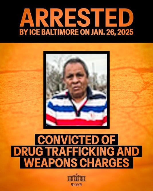 Juan Ojeda Chang, a 73-year-old Cuban national, was arrested by ICE Baltimore on Jan. 26. The White House