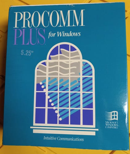 A copy of PROCOMM PLUS that I found at work