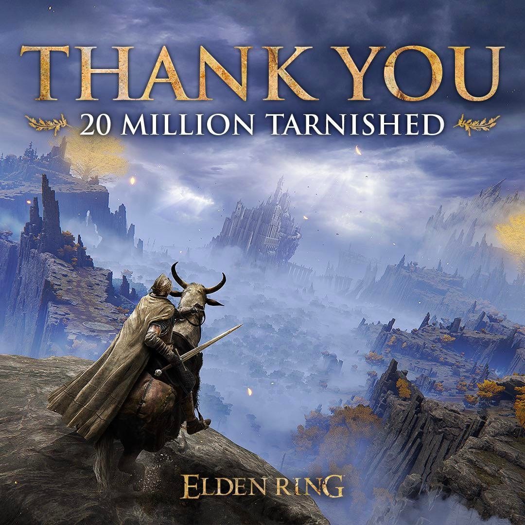 Looks like Elden Ring has reached 20 million copies sold in less than a  year. Very impressive : r/Eldenring