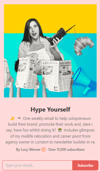 Lucy_Werner_Hype_Yourself_Newsletter_Landing_Page