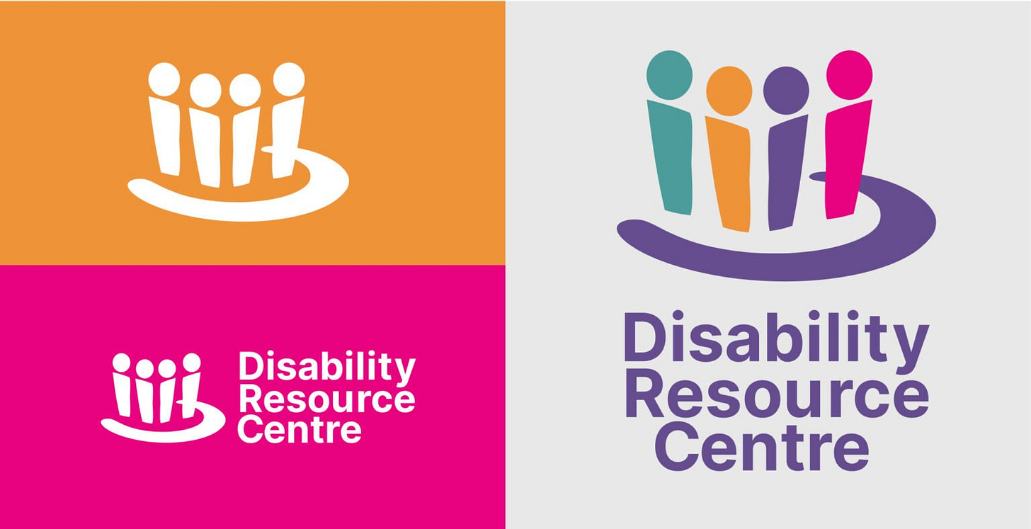 A new logo for The Disability Resource Centre's 30th birthday