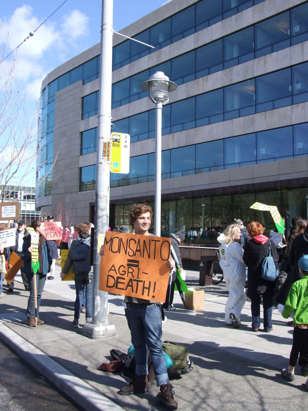 Activists feel that the Gates Foundation, with its focus on bettering the world, shouldn't have ties to Monsanto. (Paul K. Haeder / Down to EarthNW Correspondent) Activists feel that the Gates Foundation, with its focus on bettering the world, shouldn't have ties to Monsanto. (Paul K. Haeder / Down to EarthNW Correspondent)