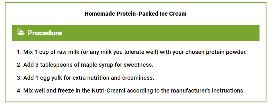 homemade protein packed ice cream