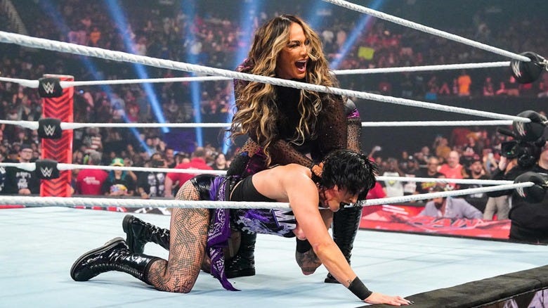 Nia Jax Assaults Rhea Ripley On WWE Raw