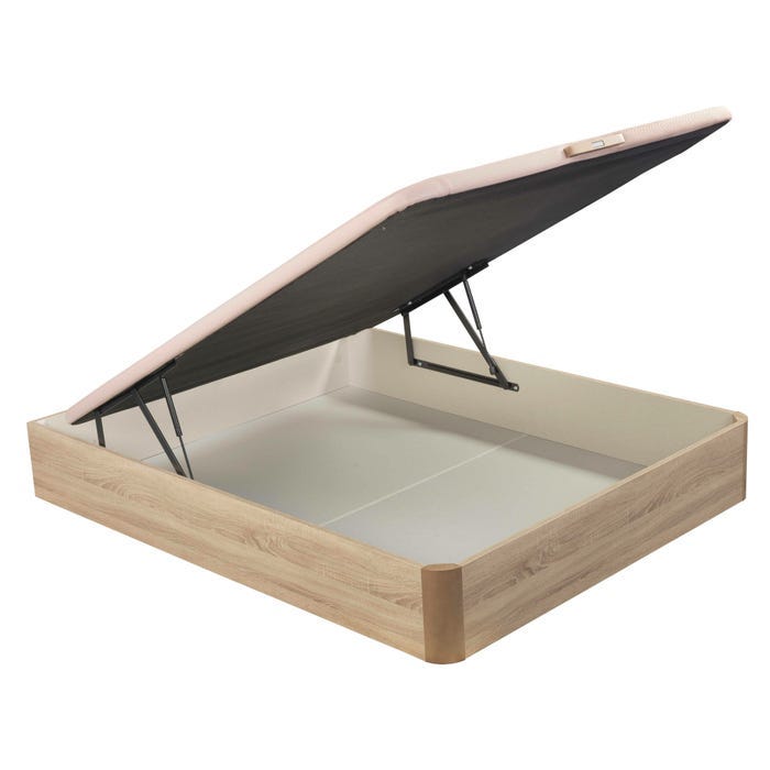 Wooden sommier with storage in natural color - NATURBOX NATURA