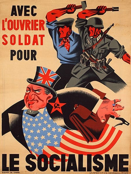 Image of 1942 Nazi propaganda from Belgium