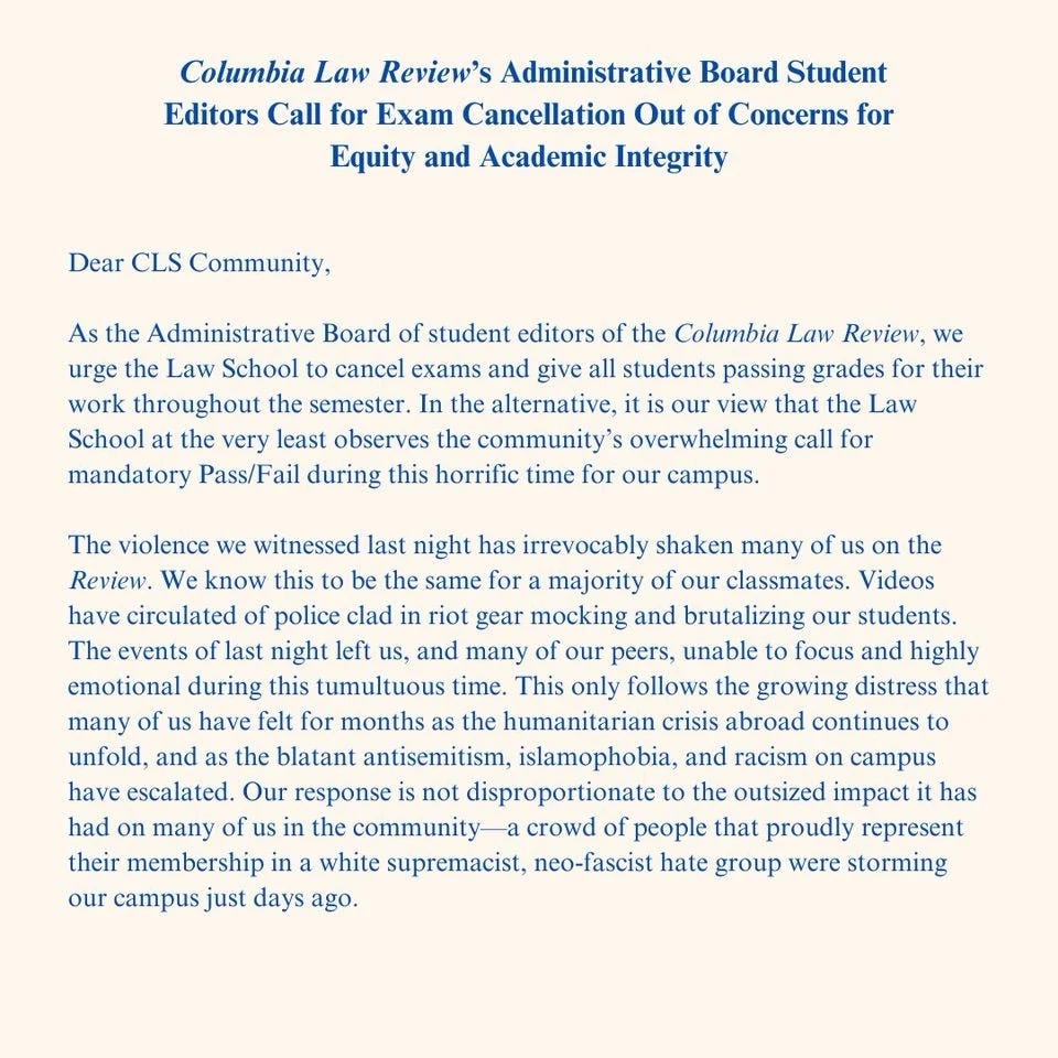 Columbia Law Review demand letter
