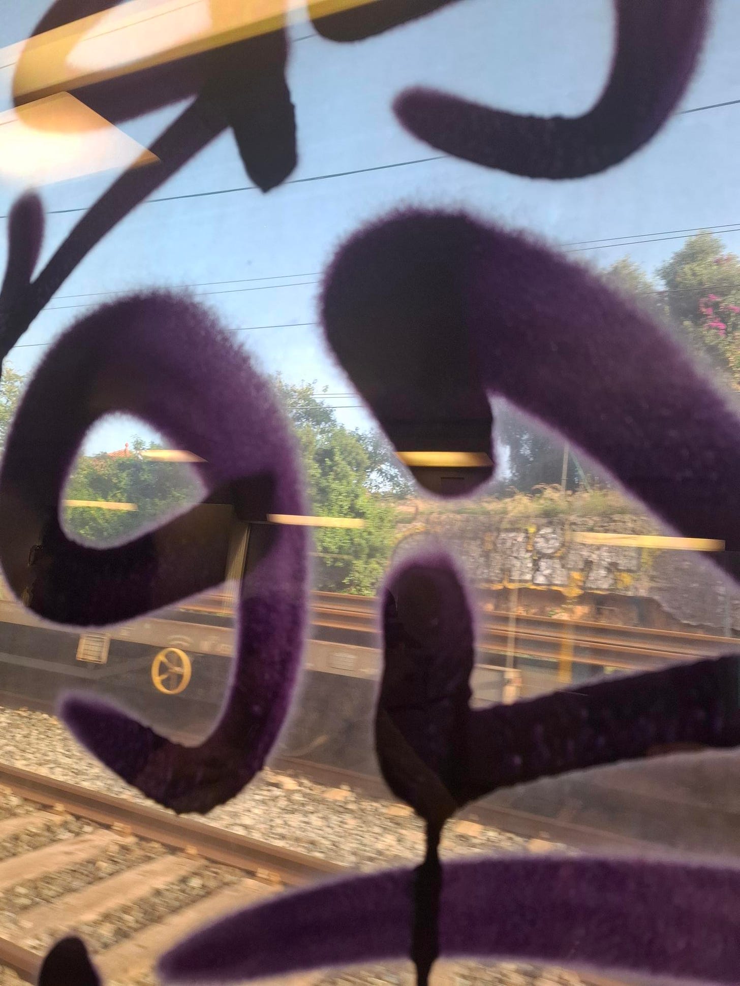 Graffiti on the train to Sitges