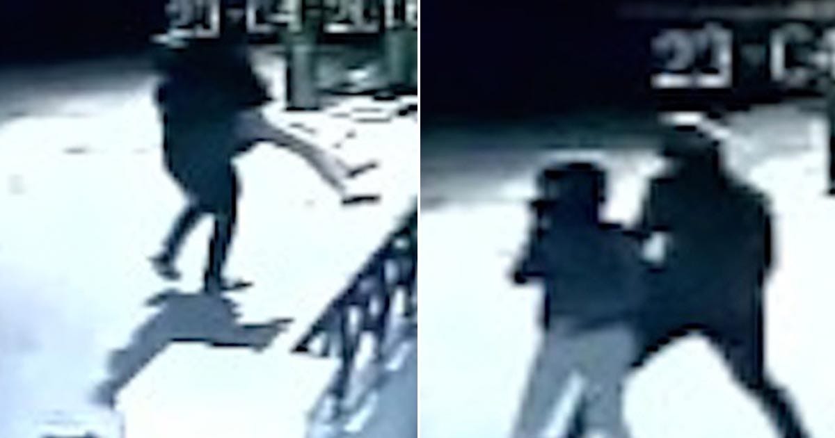 Shocking CCTV footage shows moment woman is grabbed from behind and ...