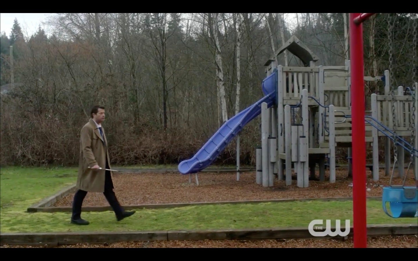 supernatural cas with knife on playground return to heaven funeralia