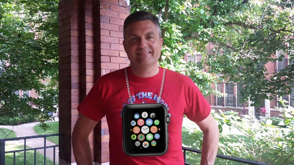 Me wearing The Flava Flav Limited Edition Apple Watch