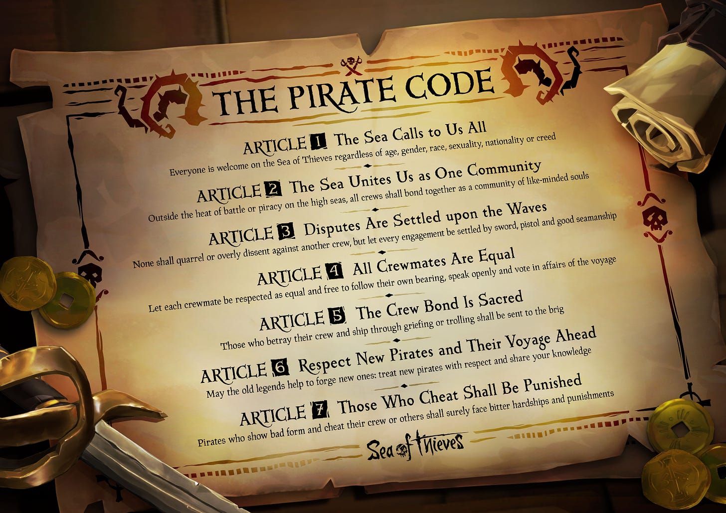 The Pirate Code | The Sea of Thieves Wiki