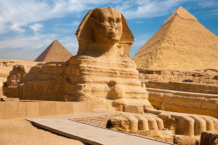 HD wallpaper: Sphinx, Egypt, sphynx, pyramid, old building, history ...