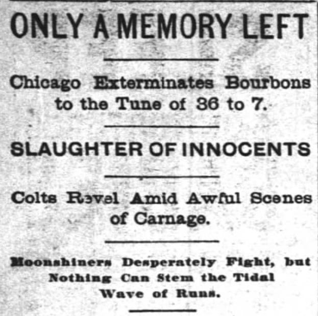 1897 Louisville Colonels Chicago Colts 36 7