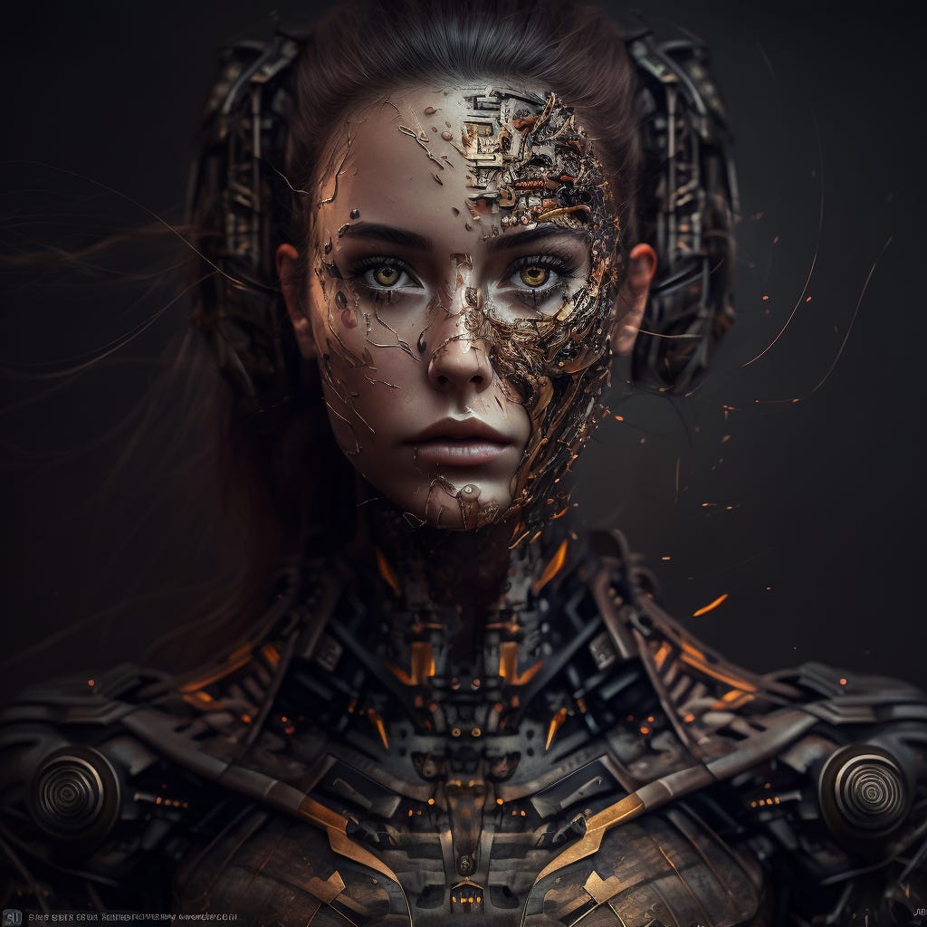 Create an attention-grabbing image that represents the rapid advancements in artificial intelligence, particularly GPT-4, and its potential impact on the world and human life.