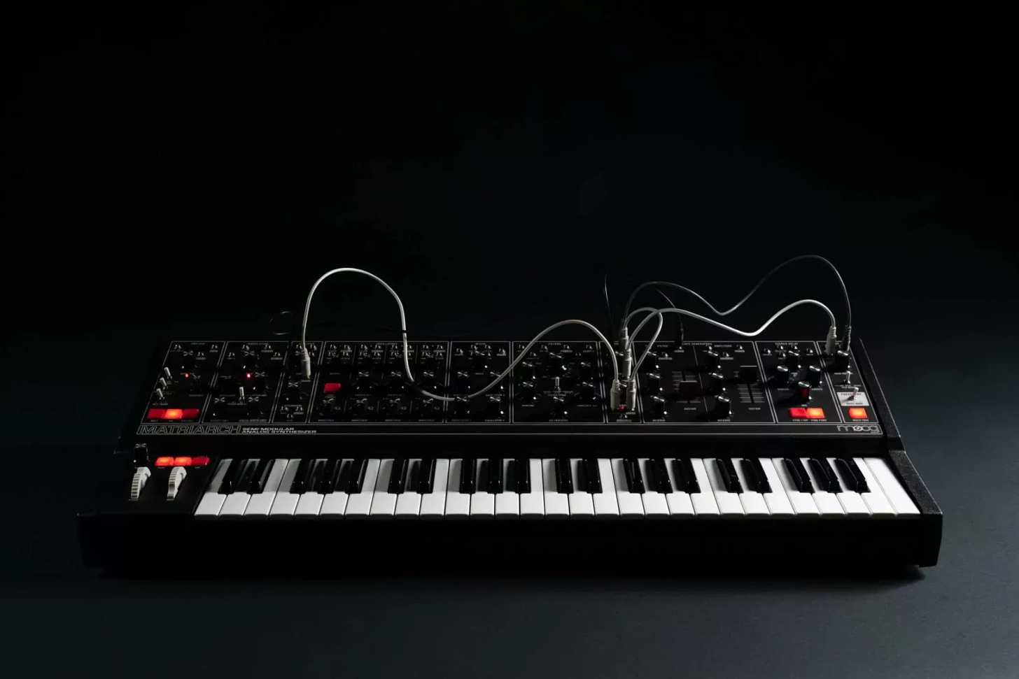 moog matriarch black backgroun