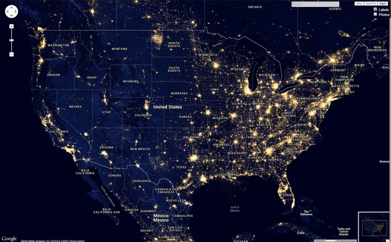 night US Map - Astonomical Equipment - Photo Gallery - Cloudy Nights