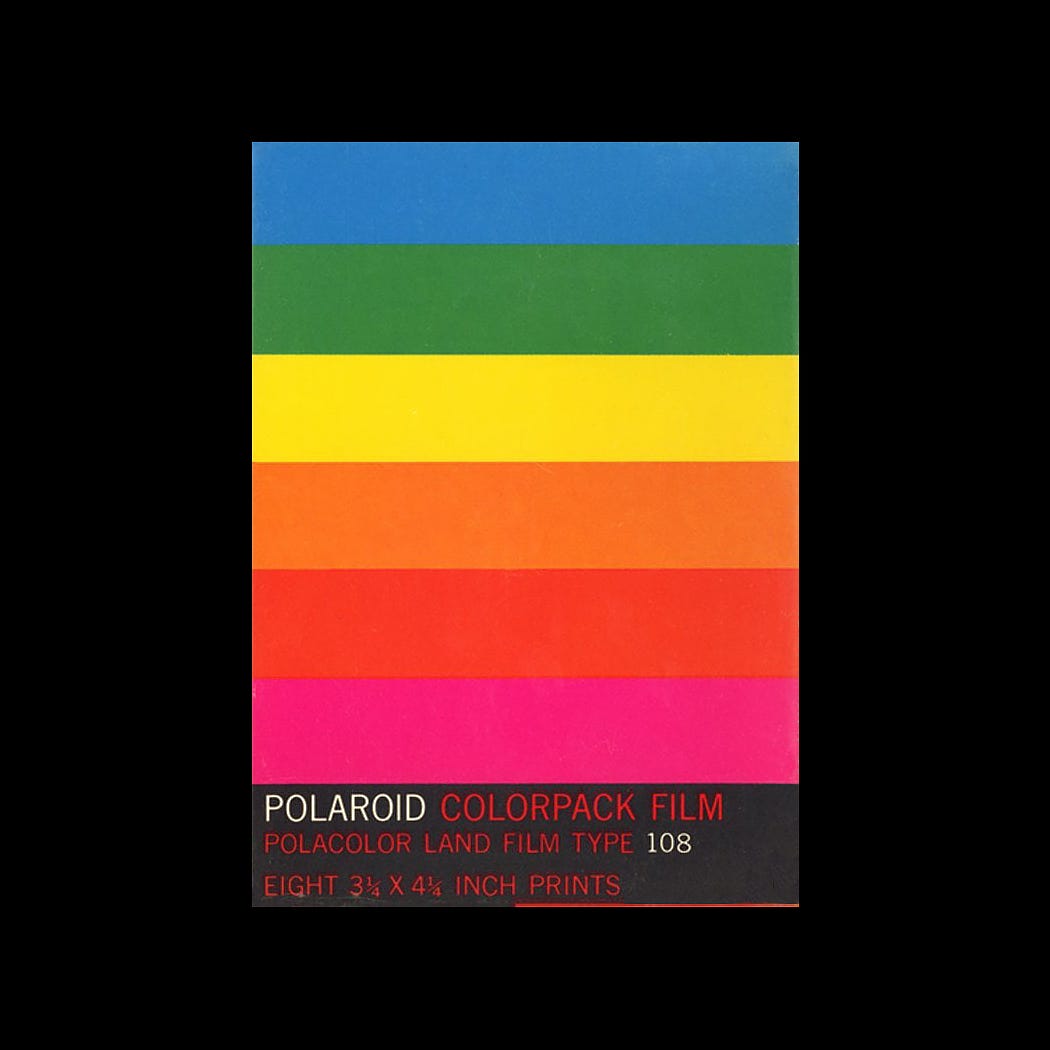 Paul Giambarba's corporate identity for Polaroid.