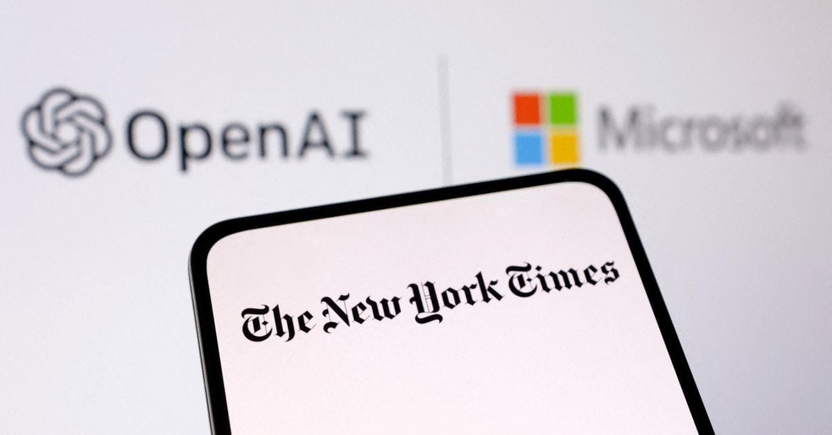 NY Times sues OpenAI, Microsoft for infringing copyrighted works | Reuters