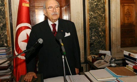 Tunisian speaker sworn in as interim president | Tunisia | The Guardian