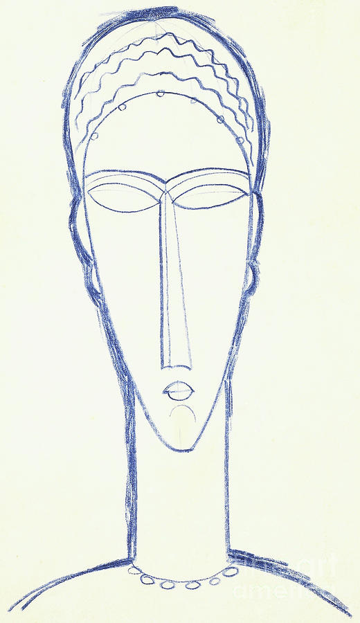 Study for a Head for a Sculpture by Amedeo Modigliani