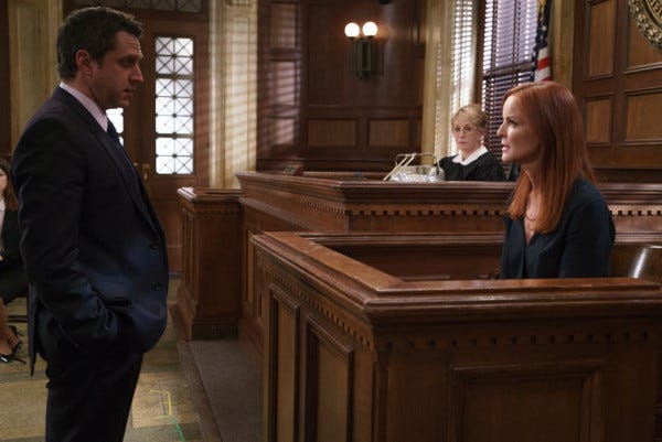 rafael barba giving marcia cross trial for law order svu 2015