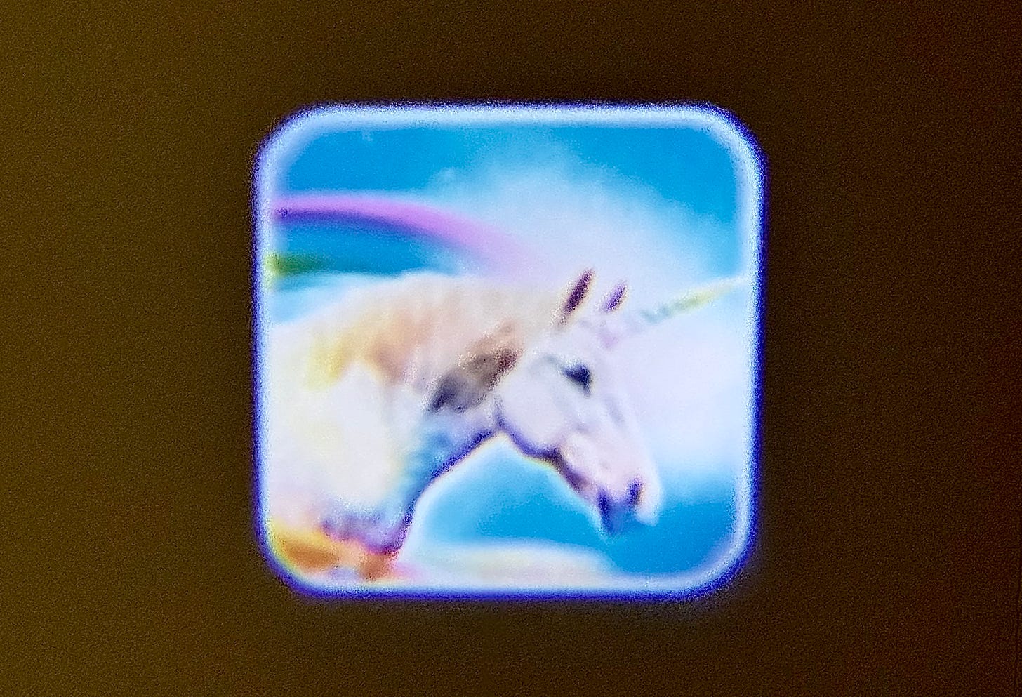 Unicorn rainbow projection
