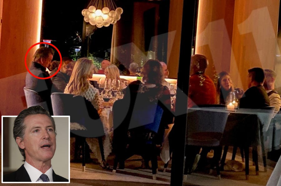 Dem Gavin Newsom pictured dining at French Laundry restaurant with 11 maskless friends ...
