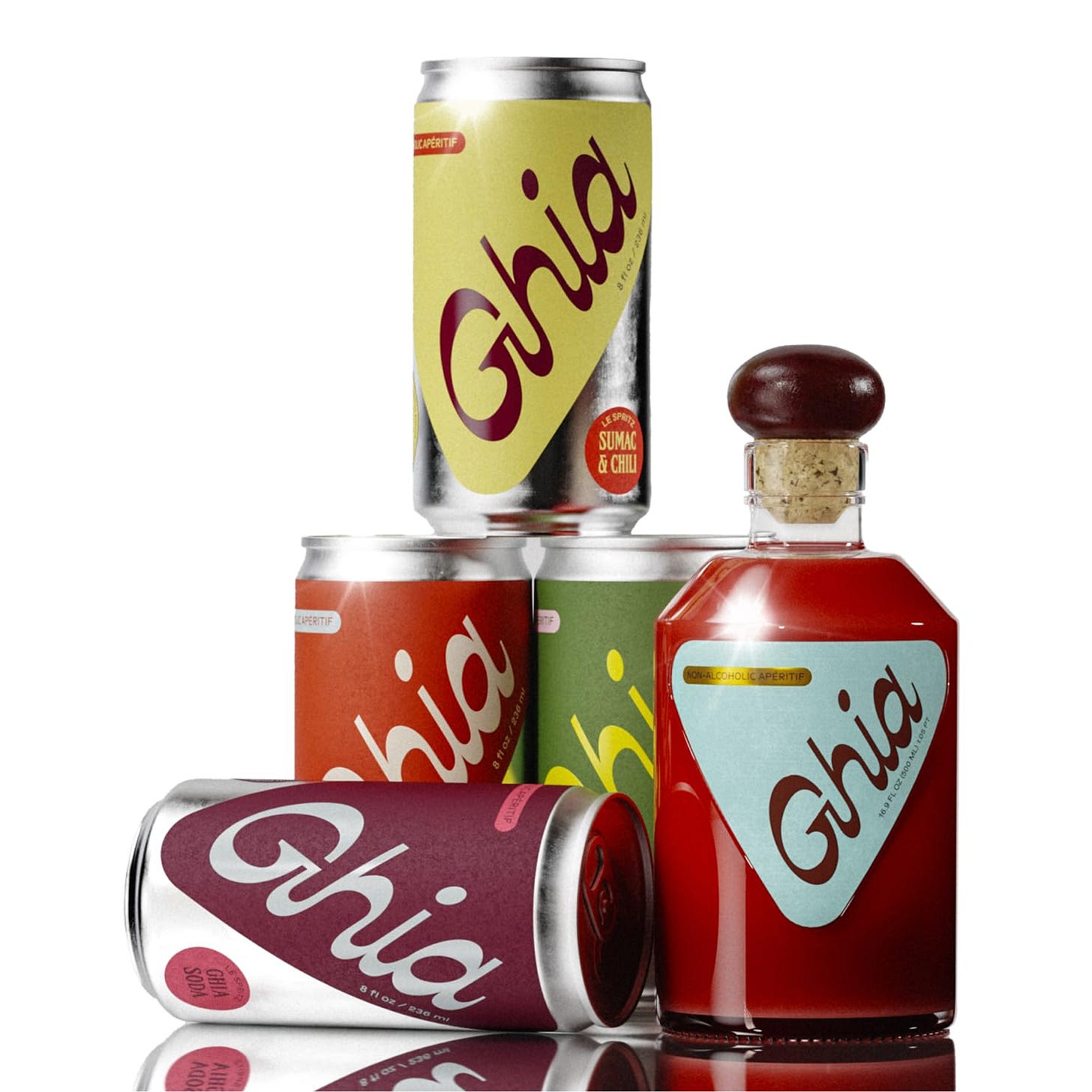 Amazon.com : Ghia Non-Alcoholic First Sip Gift Box, Includes Mini Apéritif  (250ml) and Le Spritz Variety 4-Pack (OG Spritz, Lime + Salt, Ginger, Sumac  & Chili) | Vegan, No Added Sugar, No