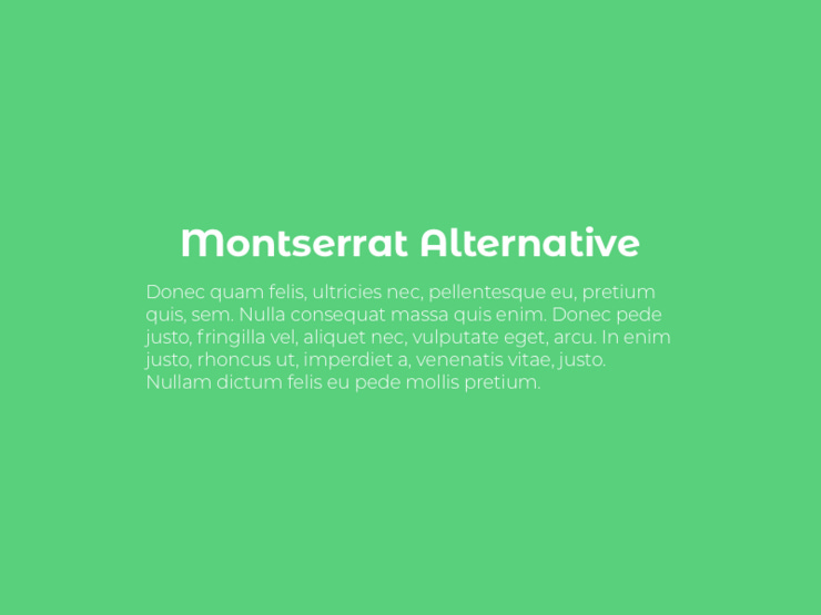 Montserrat and Montserrat Alternates