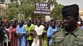 West African nation stages protests against US military presence