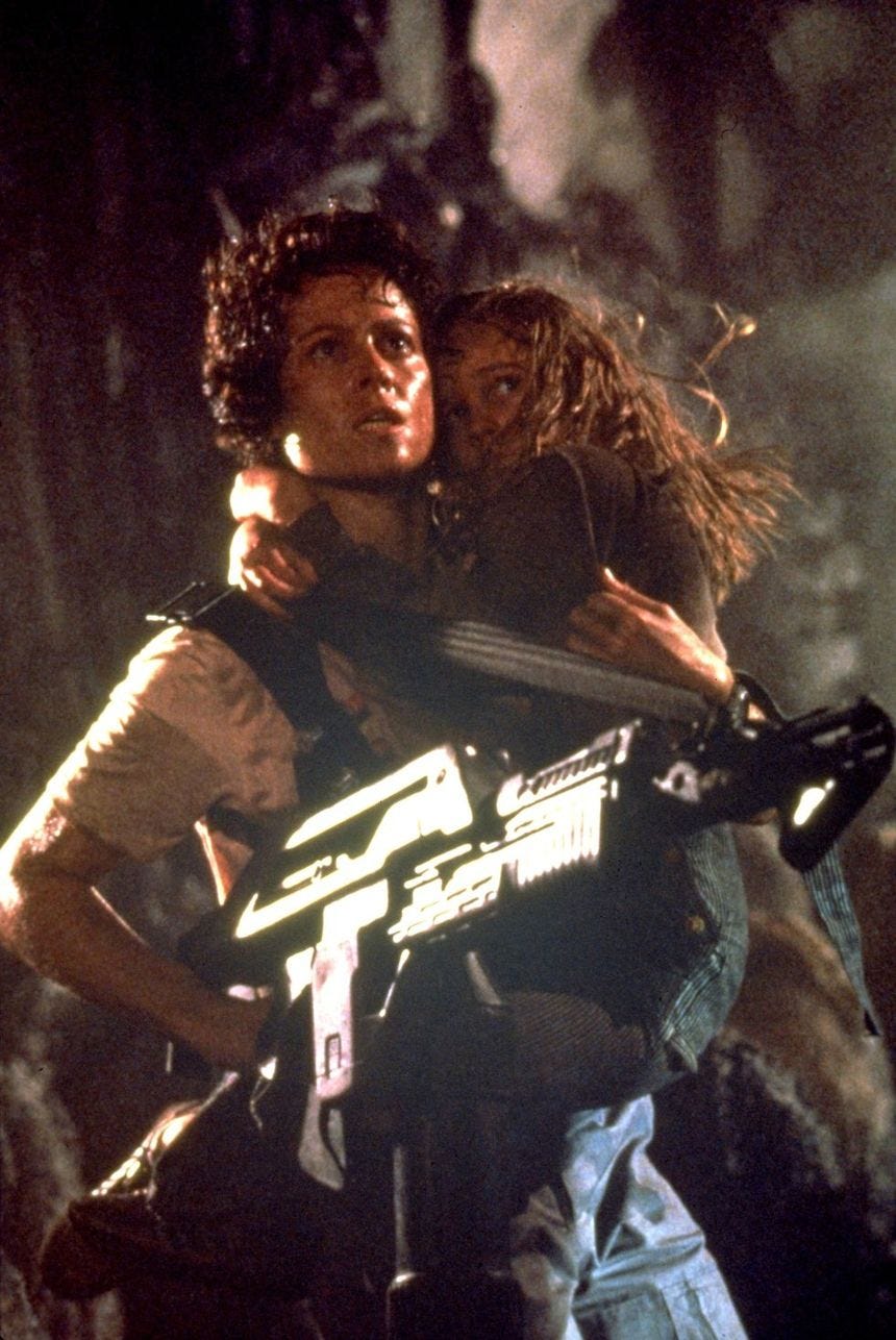 Aliens (1986) - Sigourney Weaver and Carrie Henn