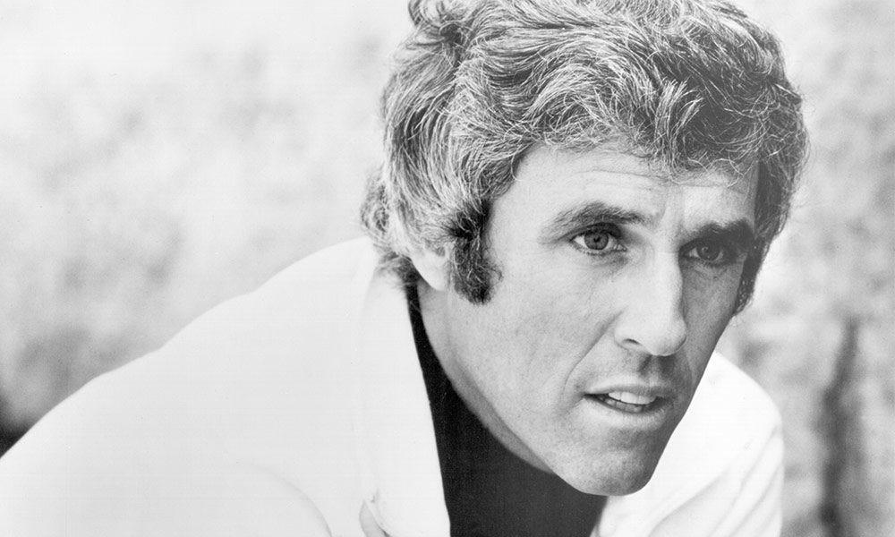 Burt Bacharach, in black and white