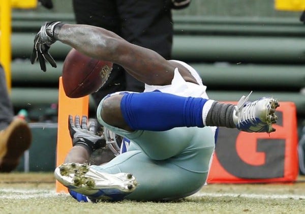 cowboys dez bryant drops ball green bay lost 2015 images