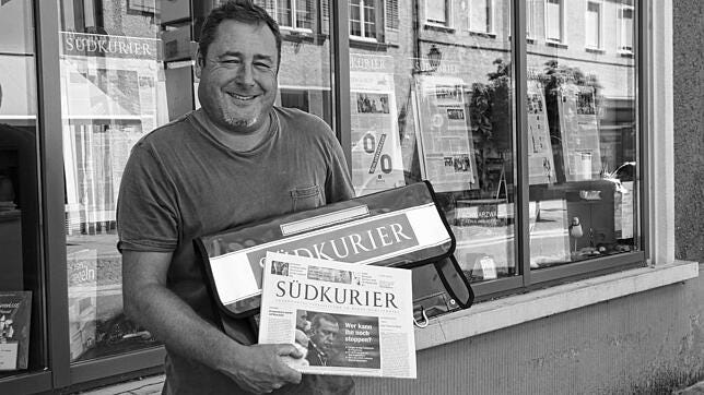 So warb Gernot Burmeister im Jahr 2016 um Austräger für den SÜDKURIER. Jetzt ist er überraschend gestorben.