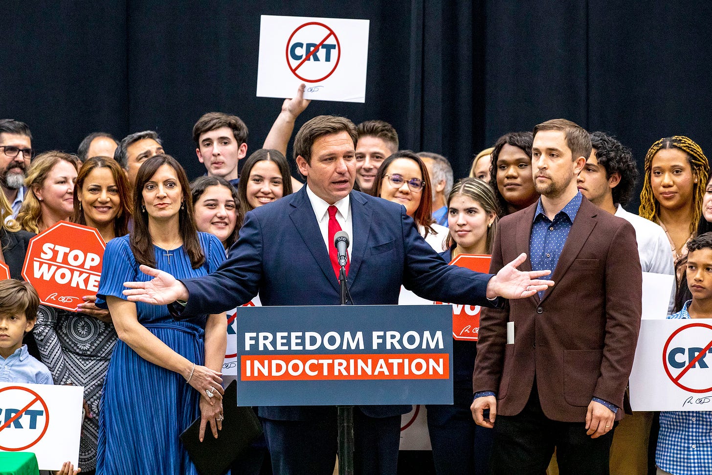Florida Gov. Ron DeSantis wants schools to avoid indoctrination. But that's  what education is.