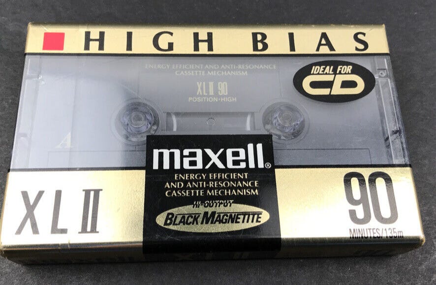 Maxell XL II 90 Minute/135m High Bias Cassette Tapes Factory Sealed (1 tape)  | eBay