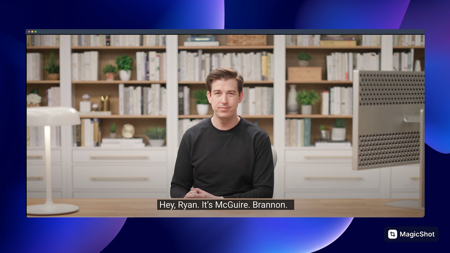 Brannon McGuire Webflow course answering Ryan Reynolds 