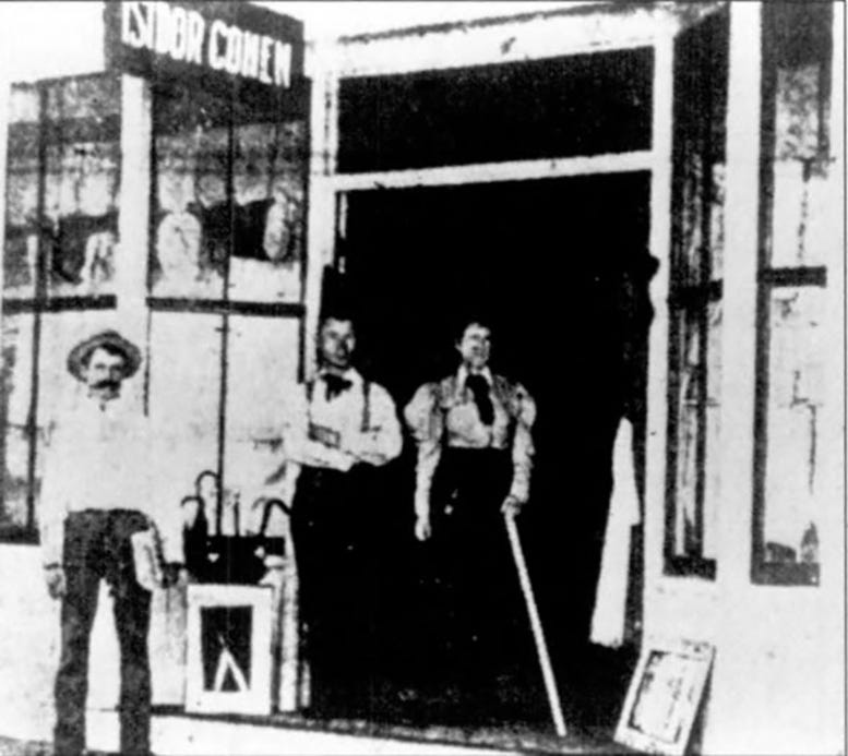 Figure 2: Early photo of Isidor Cohen’s store. Date unknown.