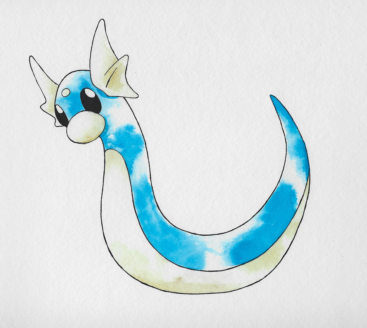 Dratini by Corylus, who took inspiration by Pokémon artist Ken Sugimori