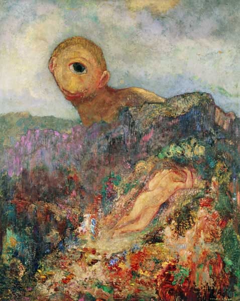 The Cyclops - Odilon Redon as art print or hand painted oil.