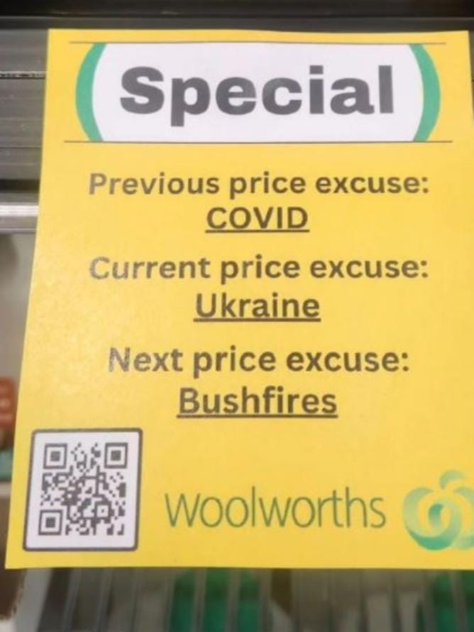 Supermarket tags in Coles and Woolies. Picture Instagram 6.JPG