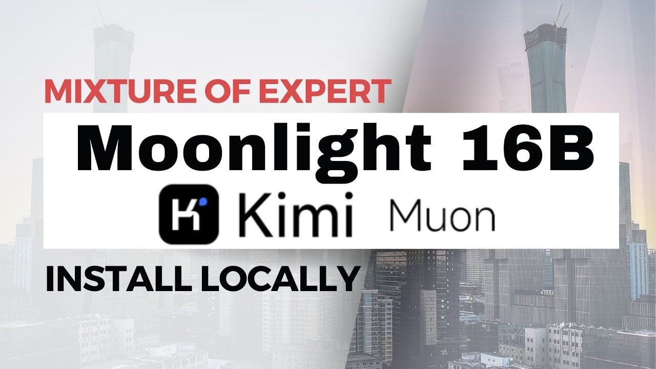 Kimi Drops Moonlight 16B MoE with Muon Optimizer - Install Locally