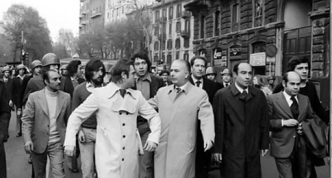 Ignazio La Russa in testa al corteo del 12 aprile 1973