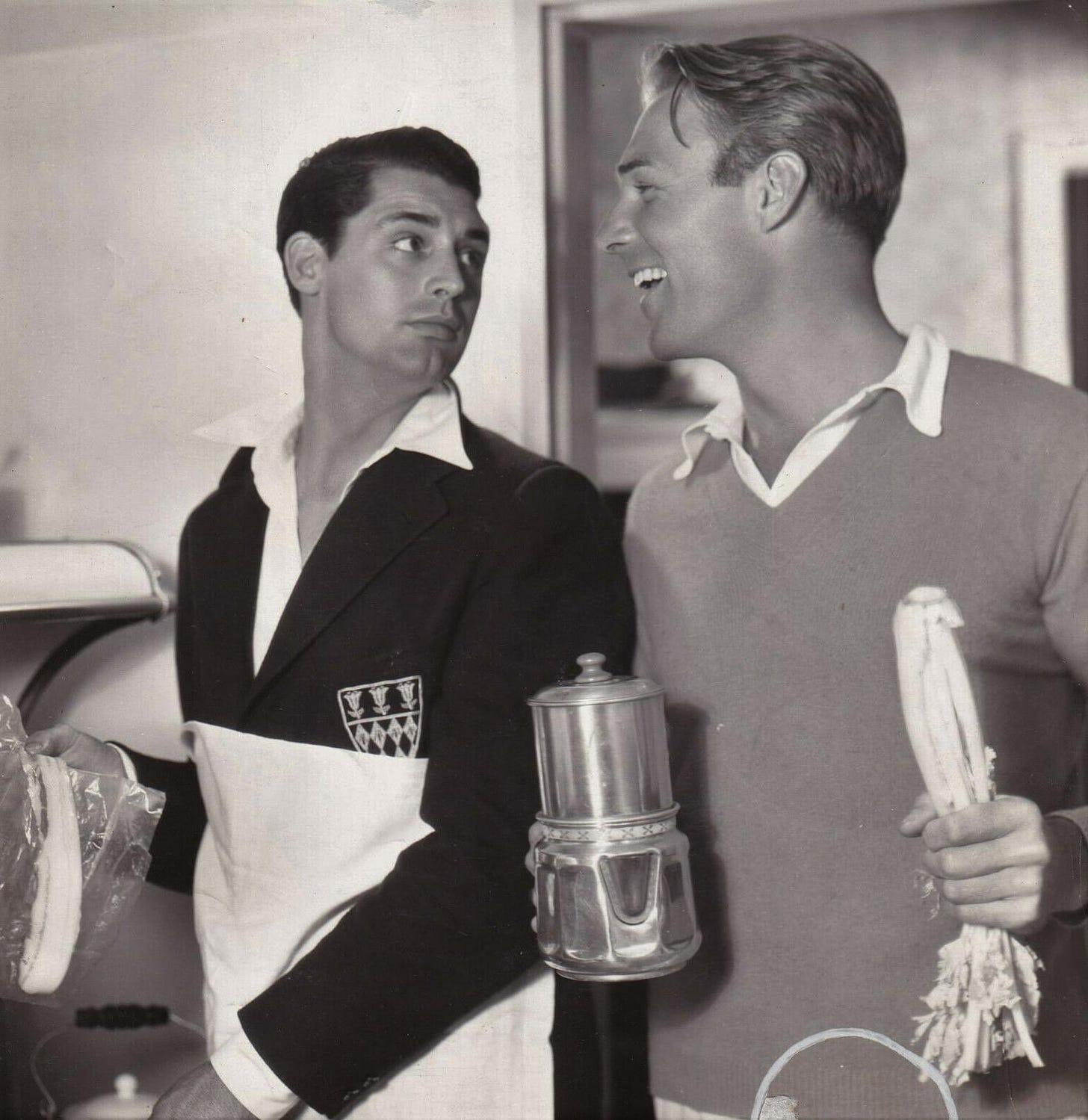 Cary Grant & Randolph Scott in their shared home in the 1930s.
