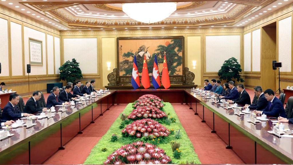 Chinese Premier Li Qiang holds talks with Cambodian Prime Minister Hun Manet in Beijing, China, September 15, 2023. /Xinhua
