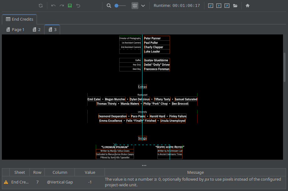 Screenshot of the live visualization with layout guides