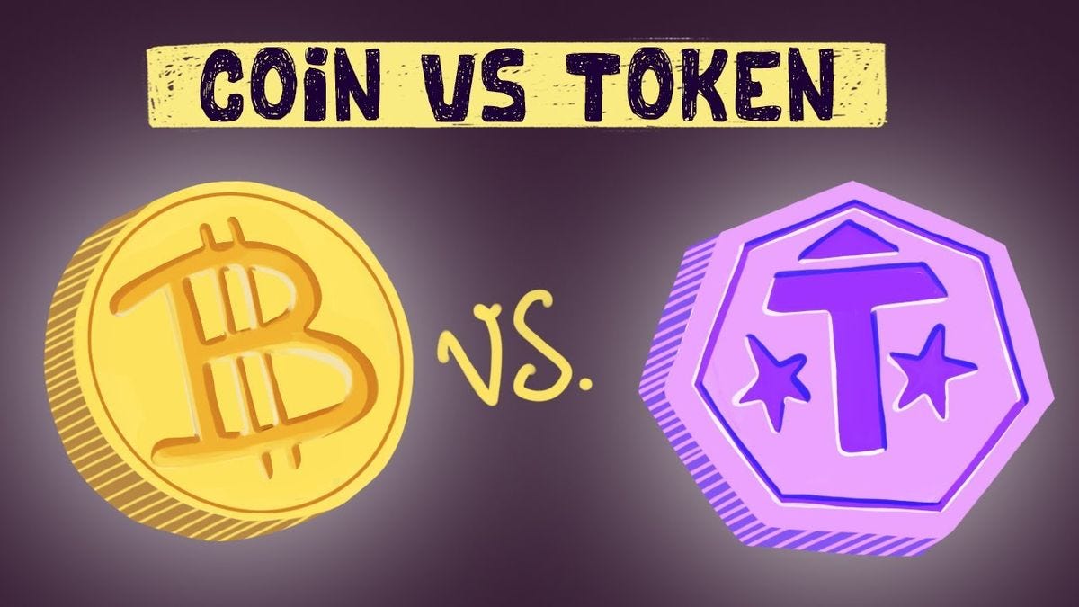 Crypto Coin vs Token (Differences + Examples) - YouTube