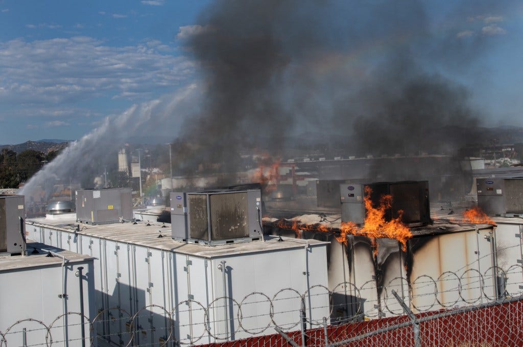 Fire at battery facility in Escondido prompts evacuations