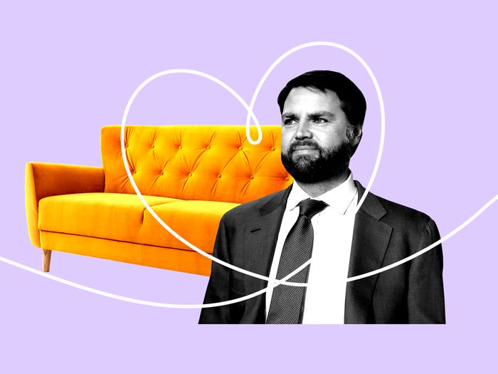 J.D. Vance and a couch